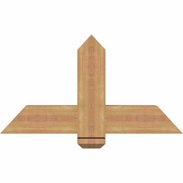 Ekena Millwork Eugene Smooth Timber Gable Bracket, Western Red Cedar, 36"W x 19"H x 5 1/2"D x 5 1/2"F, 13/12 Pitch GBW036X19X0606EUG00SWR - main